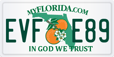 FL license plate EVFE89