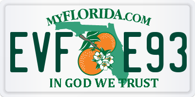 FL license plate EVFE93