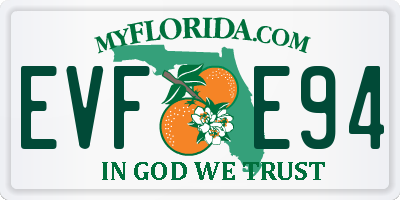 FL license plate EVFE94