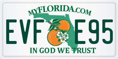 FL license plate EVFE95