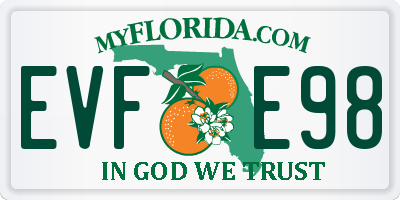FL license plate EVFE98