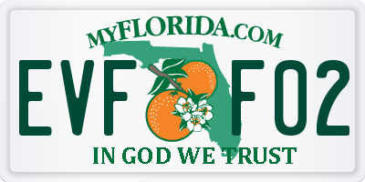 FL license plate EVFF02