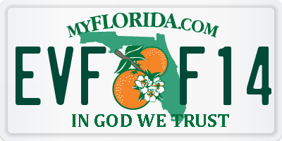 FL license plate EVFF14