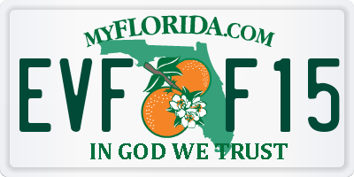 FL license plate EVFF15