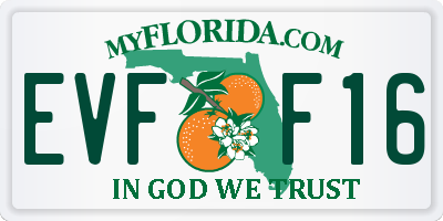 FL license plate EVFF16