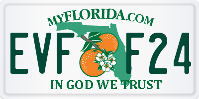 FL license plate EVFF24