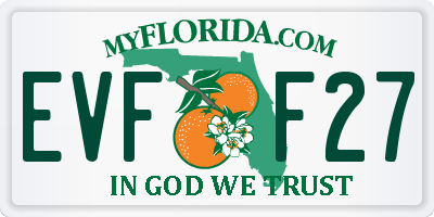 FL license plate EVFF27