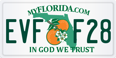 FL license plate EVFF28