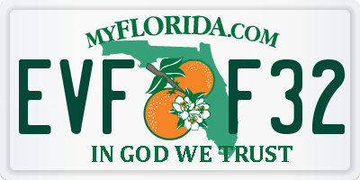 FL license plate EVFF32