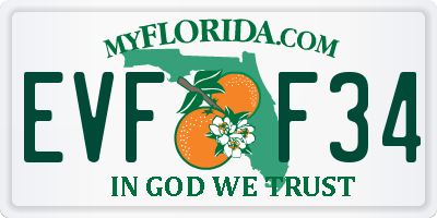 FL license plate EVFF34