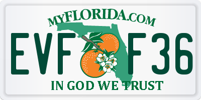 FL license plate EVFF36