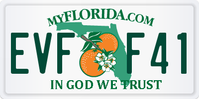 FL license plate EVFF41
