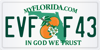 FL license plate EVFF43