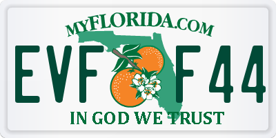 FL license plate EVFF44