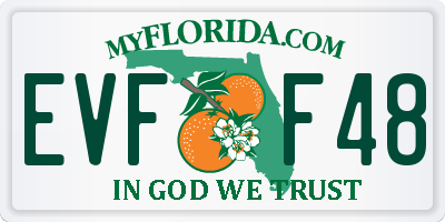 FL license plate EVFF48