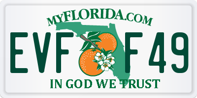 FL license plate EVFF49