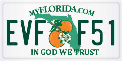 FL license plate EVFF51