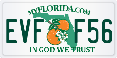 FL license plate EVFF56