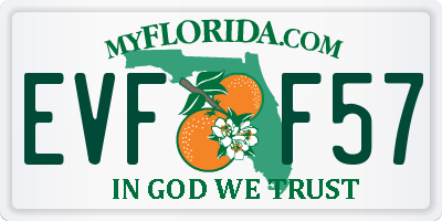 FL license plate EVFF57