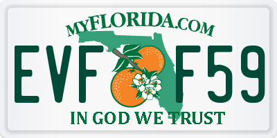 FL license plate EVFF59