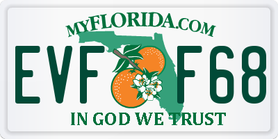 FL license plate EVFF68