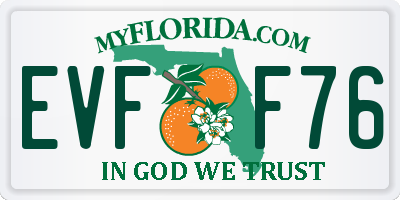 FL license plate EVFF76