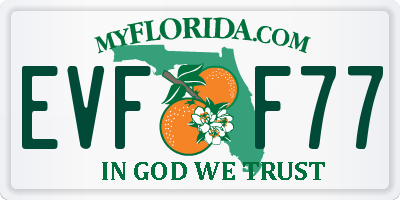 FL license plate EVFF77