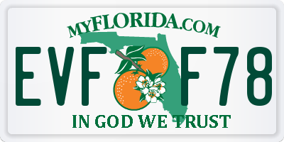 FL license plate EVFF78