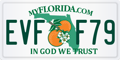 FL license plate EVFF79