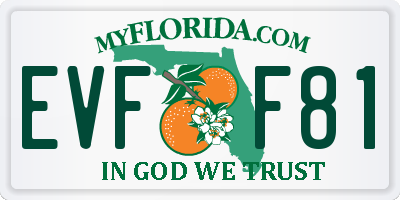 FL license plate EVFF81
