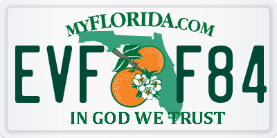 FL license plate EVFF84
