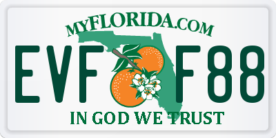 FL license plate EVFF88