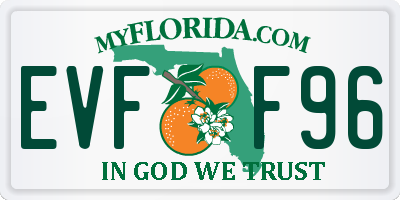 FL license plate EVFF96