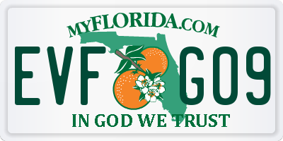 FL license plate EVFG09