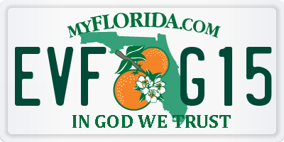 FL license plate EVFG15