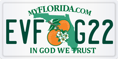 FL license plate EVFG22