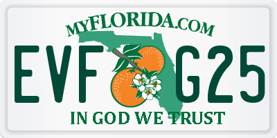 FL license plate EVFG25