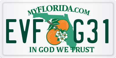 FL license plate EVFG31