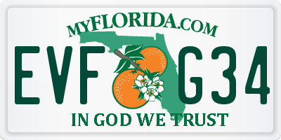 FL license plate EVFG34