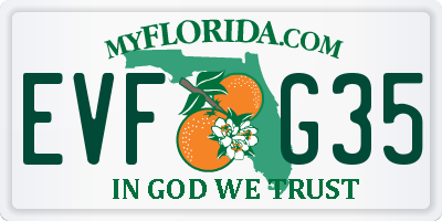 FL license plate EVFG35