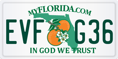 FL license plate EVFG36