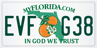 FL license plate EVFG38