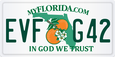 FL license plate EVFG42