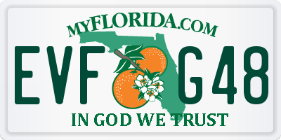 FL license plate EVFG48