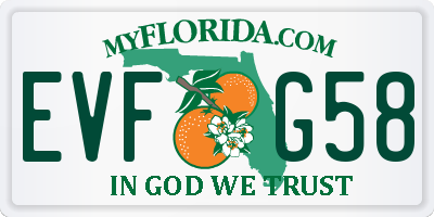 FL license plate EVFG58
