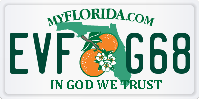 FL license plate EVFG68