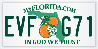 FL license plate EVFG71