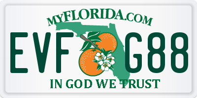FL license plate EVFG88