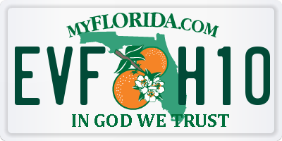 FL license plate EVFH10