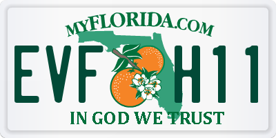 FL license plate EVFH11